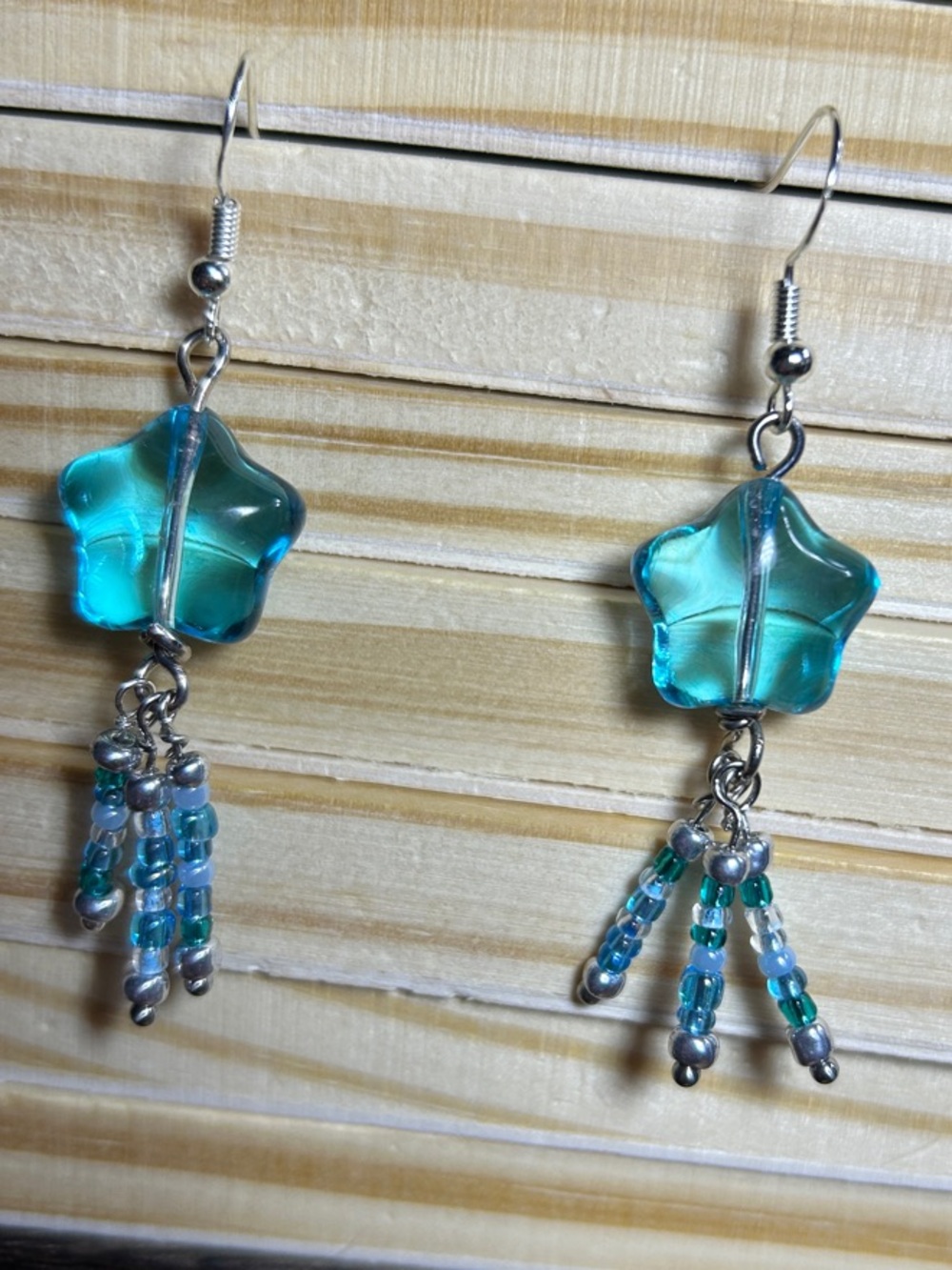 3/$25 Turquoise Star Dangle Earrings